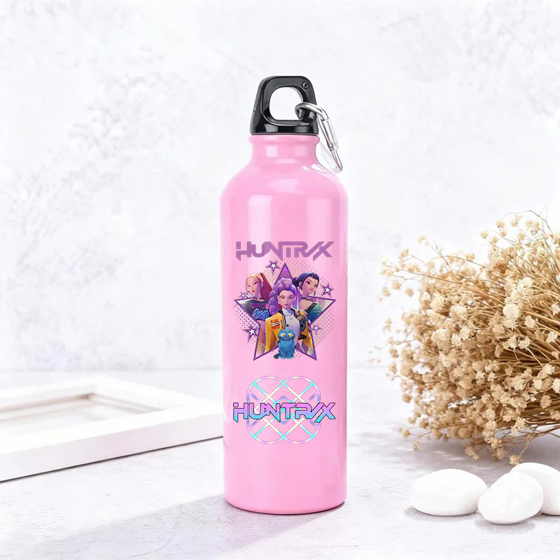 Outdoor Camping Water Tank - ขวดน้ำอะลูมิเนียมลายอนิเมะ สำหรับกิจกรรมกลางแจ้ง ขี่จักรยาน เล่นกีฬา ขวดน้ำกันรั่ว สำหรับเดินทาง