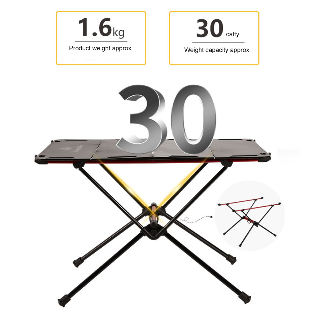 Outdoor Camping Table Foldable - โต๊ะพับสำหรับตั้งแคมป์ น้ำหนักเบา โต๊ะพับสำหรับกิจกรรมกลางแจ้ง โต๊ะพับอลูมิเนียมอัลลอยด์อเนกประสงค์ สำหรับชายหาด ปิ้งย่าง
