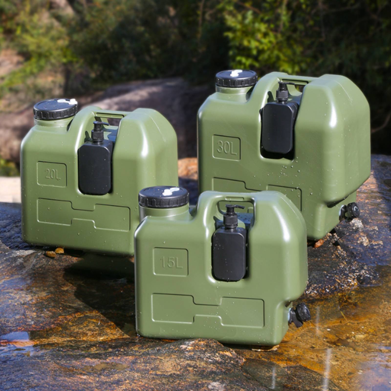 Outdoor Camping Water Jug - ภาชนะบรรจุน้ำพร้อมก๊อกน้ำ PE เกรดอาหาร สำหรับแคมป์ปิ้ง ภาชนะใส่น้ำกลางแจ้ง ก๊อกน้ำในตัว