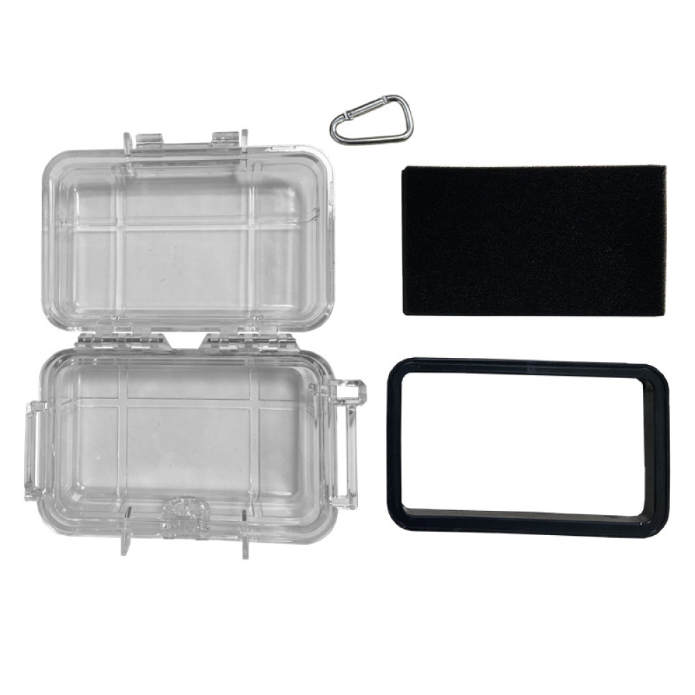 Outdoor Camping Storage Box - กล่องเก็บของขนาดเล็กแบบพกพา กันน้ำ โปร่งใส ทนต่อแรงกระแทก พร้อมบุโฟม สำหรับจัดเก็บเครื่องประดับ