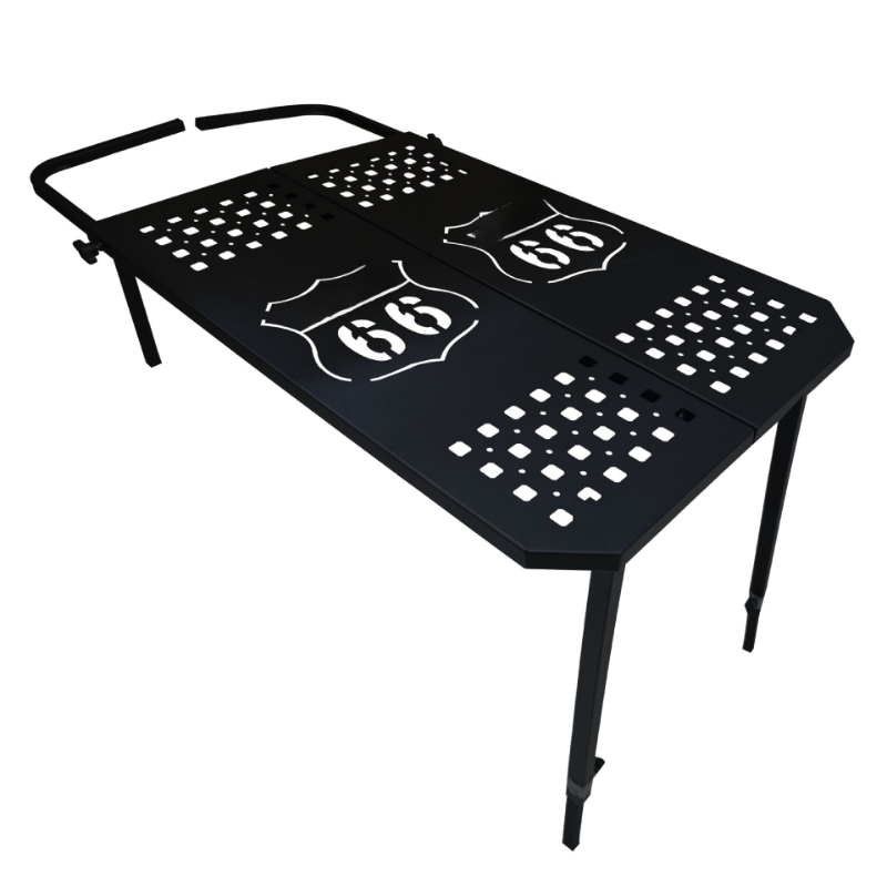 Outdoor Camping Equipment - โต๊ะตั้งแคมป์กลางแจ้ง โต๊ะยางรถยนต์ พับได้ พกพาสะดวก อุปกรณ์เสริมสำหรับการเดินทางด้วยรถยนต์ อุปกรณ์ออฟโรด