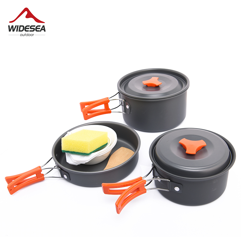 Outdoor Camping Kitchen Table - Widea เครื่องใช้บนโต๊ะอาหารสำหรับตั้งแคมป์กลางแจ้ง set Alat masak เครื่องใช้บนโต๊ะอาหารอุปกรณ์เดินทางปิกนิกเดินป่าหม้อหุงนักท่องเที่ยวอุปกรณ์ตกปลา