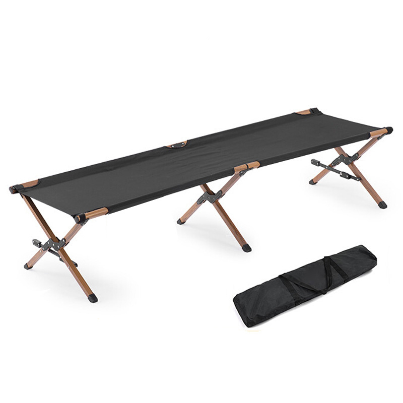 Outdoor Camping Cot - เตียงเดี่ยวขนาดใหญ่แบบพับได้ พกพาสะดวก สำหรับผู้ใหญ่ พร้อมที่นอนอ็อกซ์ฟอร์ดเนื้อนุ่ม เตียงพับสำหรับตั้งแคมป์ สวนสาธารณะ