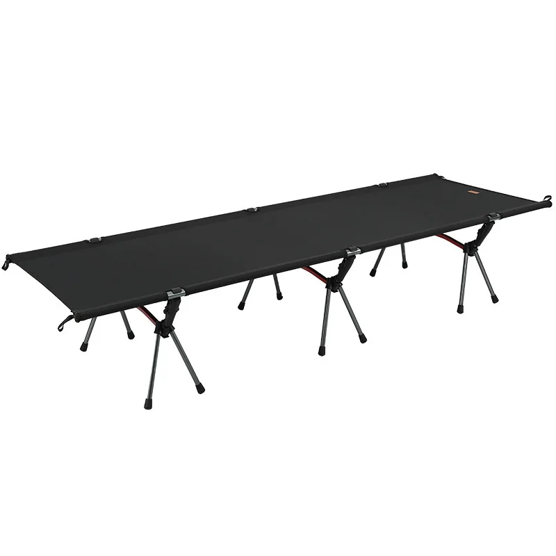 Outdoor Camping Cot - เตียงพับแบบพกพาสำหรับตั้งแคมป์ ถอดประกอบง่าย เตียงสนามแบบทหารสำหรับพักผ่อนกลางแจ้ง เหมาะสำหรับการตั้งแคมป์และเดินป่า