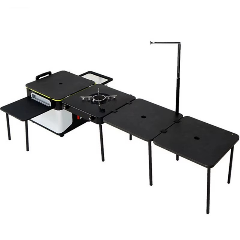Outdoor Camping Table Foldable - กล่องครัวพกพาคุณภาพสูงสำหรับตั้งแคมป์กลางแจ้ง กล่องโต๊ะปิกนิกพับได้อเนกประสงค์