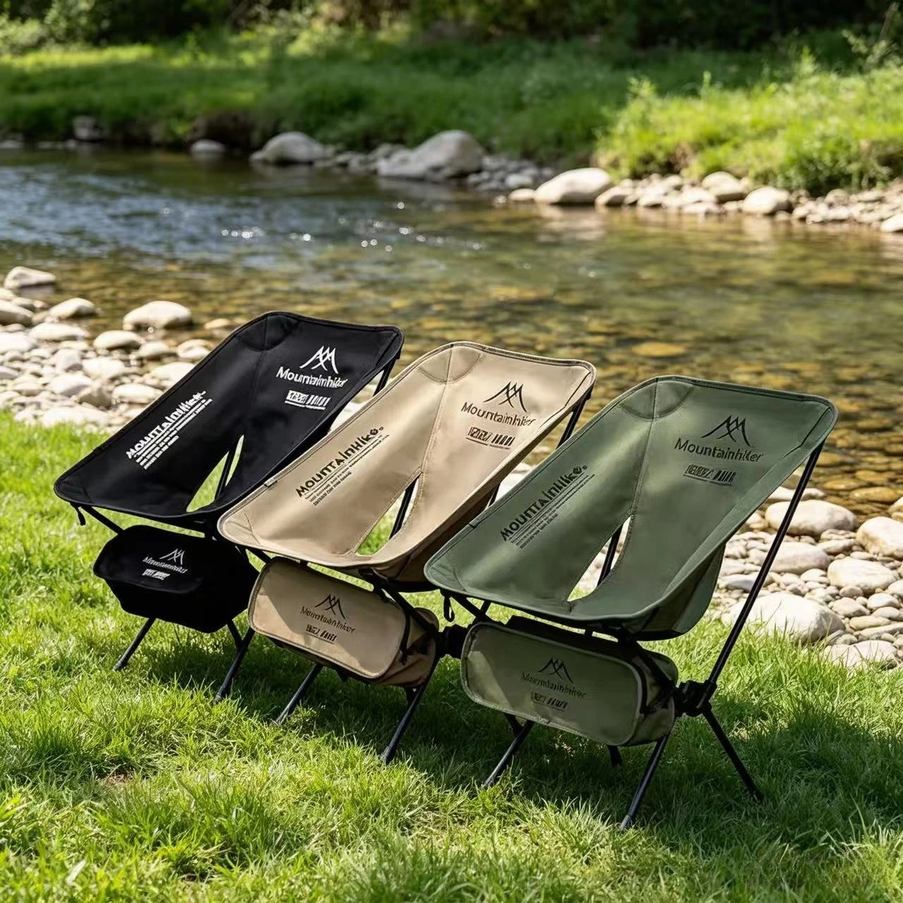 Outdoor Camping Lounge Chairs - เก้าอี้พับน้ำหนักเบาพิเศษแบบพกพา เก้าอี้พักผ่อนสำหรับตั้งแคมป์ เดินทางกลางแจ้ง ปิกนิก ตกปลา สวน