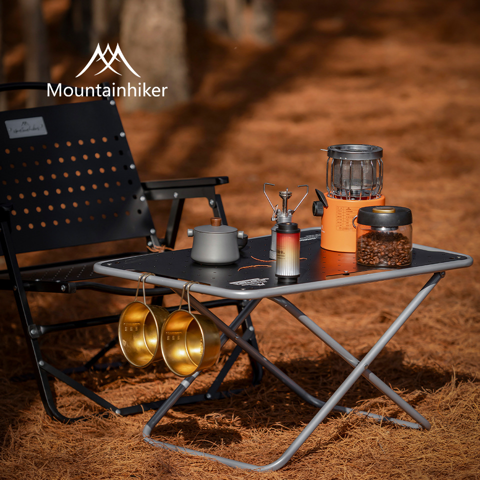 Outdoor Camping Table Foldable - MOUNTAINHIKER โต๊ะเหล็กคาร์บอนกลางแจ้งขนาดเล็ก โต๊ะทหารอังกฤษ โต๊ะแคมป์ปิ้ง น้ำหนักเบา พับได้