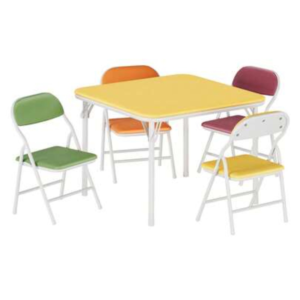 Outdoor Camping Table Foldable - ชุดโต๊ะและเก้าอี้พับได้ทรงสี่เหลี่ยมสำหรับใช้งานทั้งในร่มและกลางแจ้ง ชุดรับประทานอาหารแบบพับได้ขนาดกะทัดรัดพร้อมที่นั่งน้ำหนักเบาพกพาสะดวก เฟอร์นิเจอร์พับประหยัดพื้นที่สำหรับบ้าน งานเลี้ยง แคมป์ปิ้ง ปิกนิก