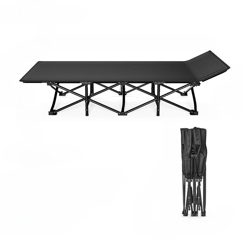 Outdoor Camping Cot - เตียงตั้งแคมป์แบบพกพาน้ำหนักเบามากกลางแจ้งตกปลาช่วยเอนนอนคนเดียวพับได้ง่ายอุปกรณ์การท่องเที่ยว