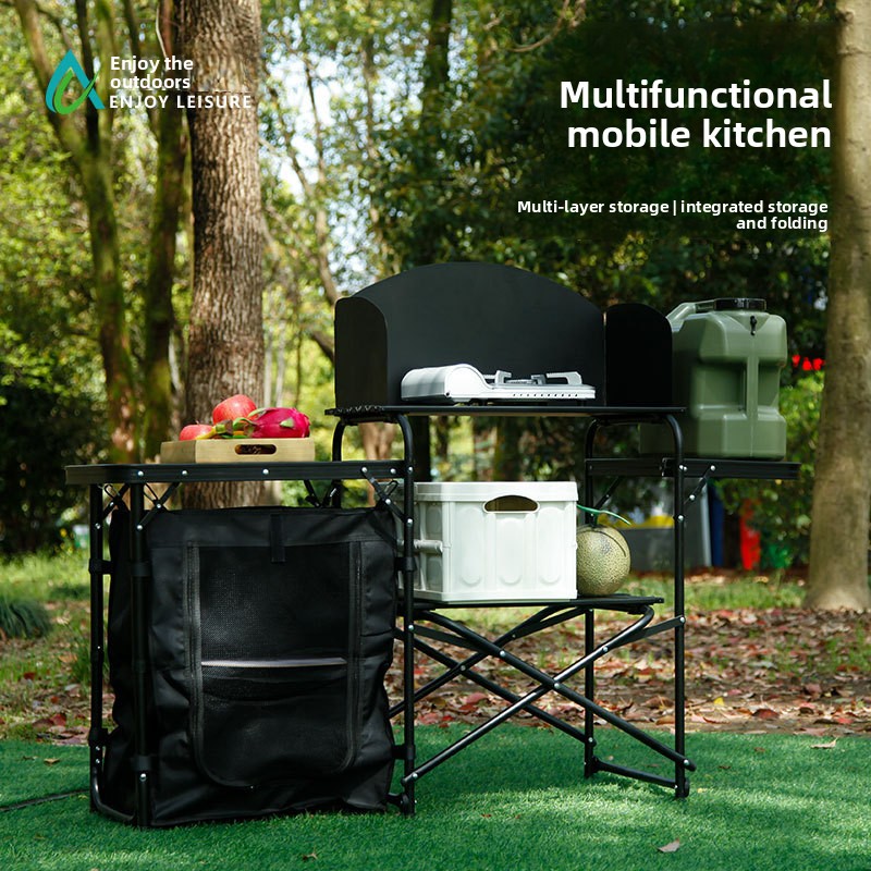 โต๊ะพับอเนกประสงค์สำหรับตั้งแค - Outdoor Camping Kitchen Table บทวิจารณ์และราคา