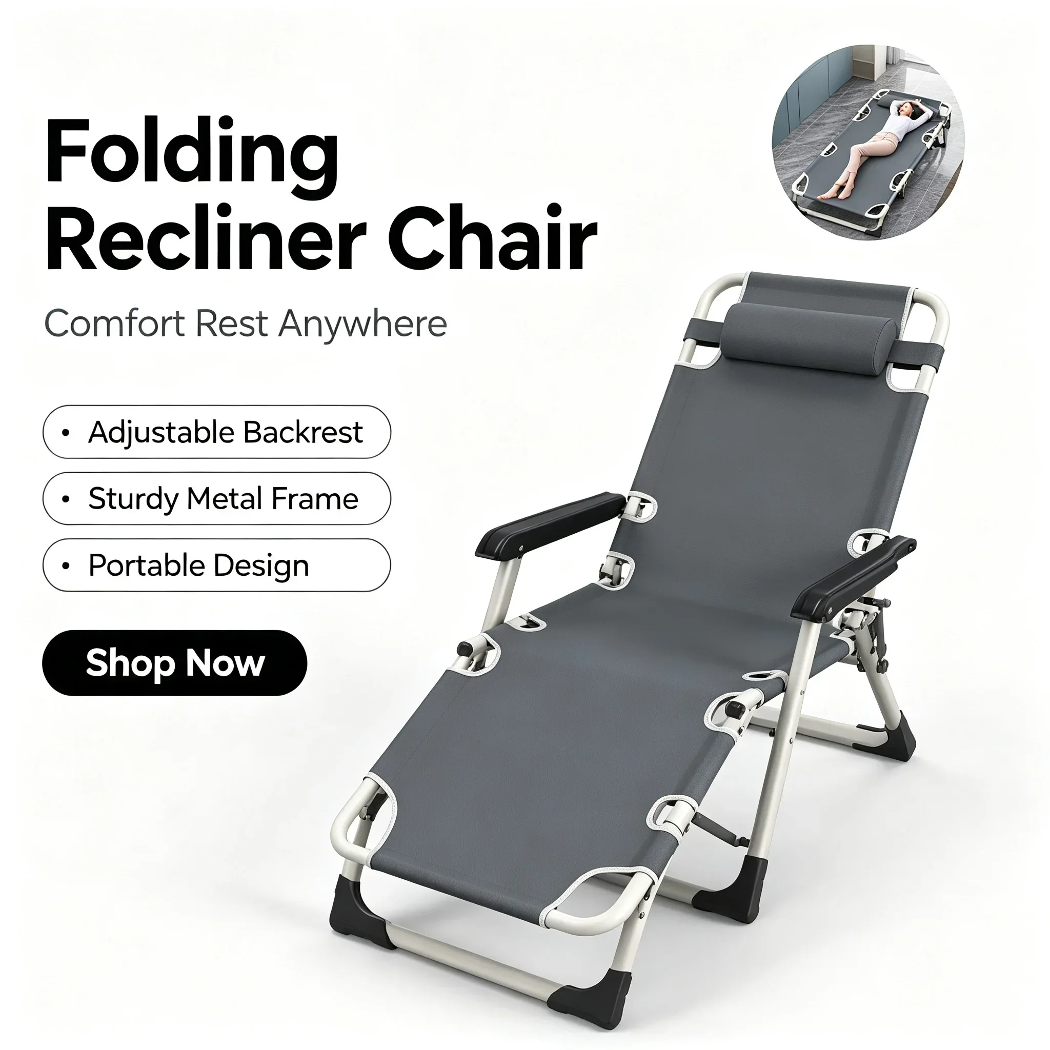 เก้าอี้พับเอนนอนสำหรับพักกลางว - Outdoor Camping Lounge Chairs บทวิจารณ์และราคา