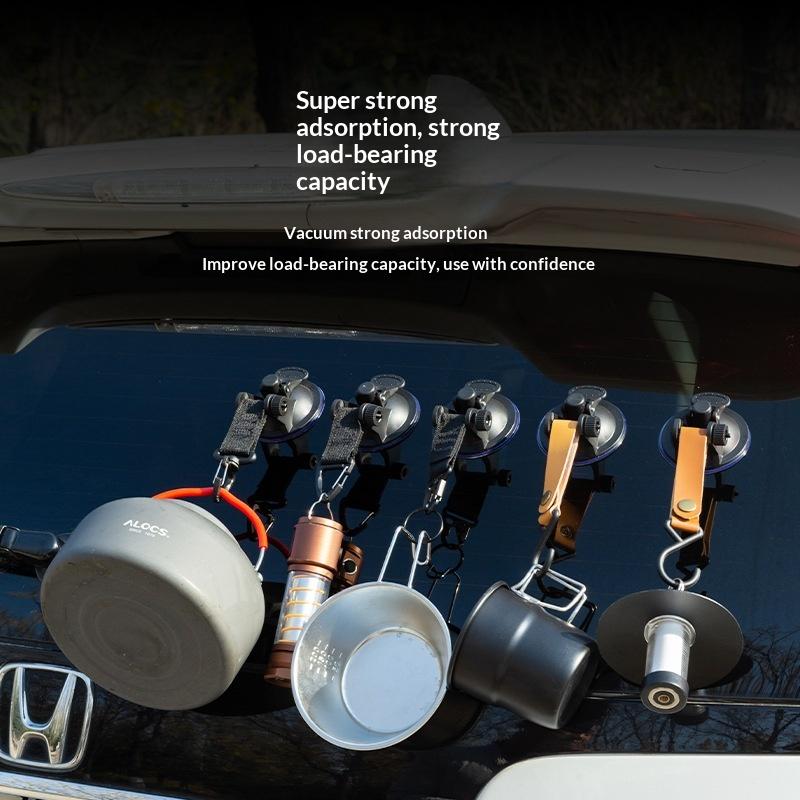 หัวเข็มขัดแบบถ้วยดูดที่ทนทาน 4 - Outdoor Camping Car Tent บทวิจารณ์และราคา