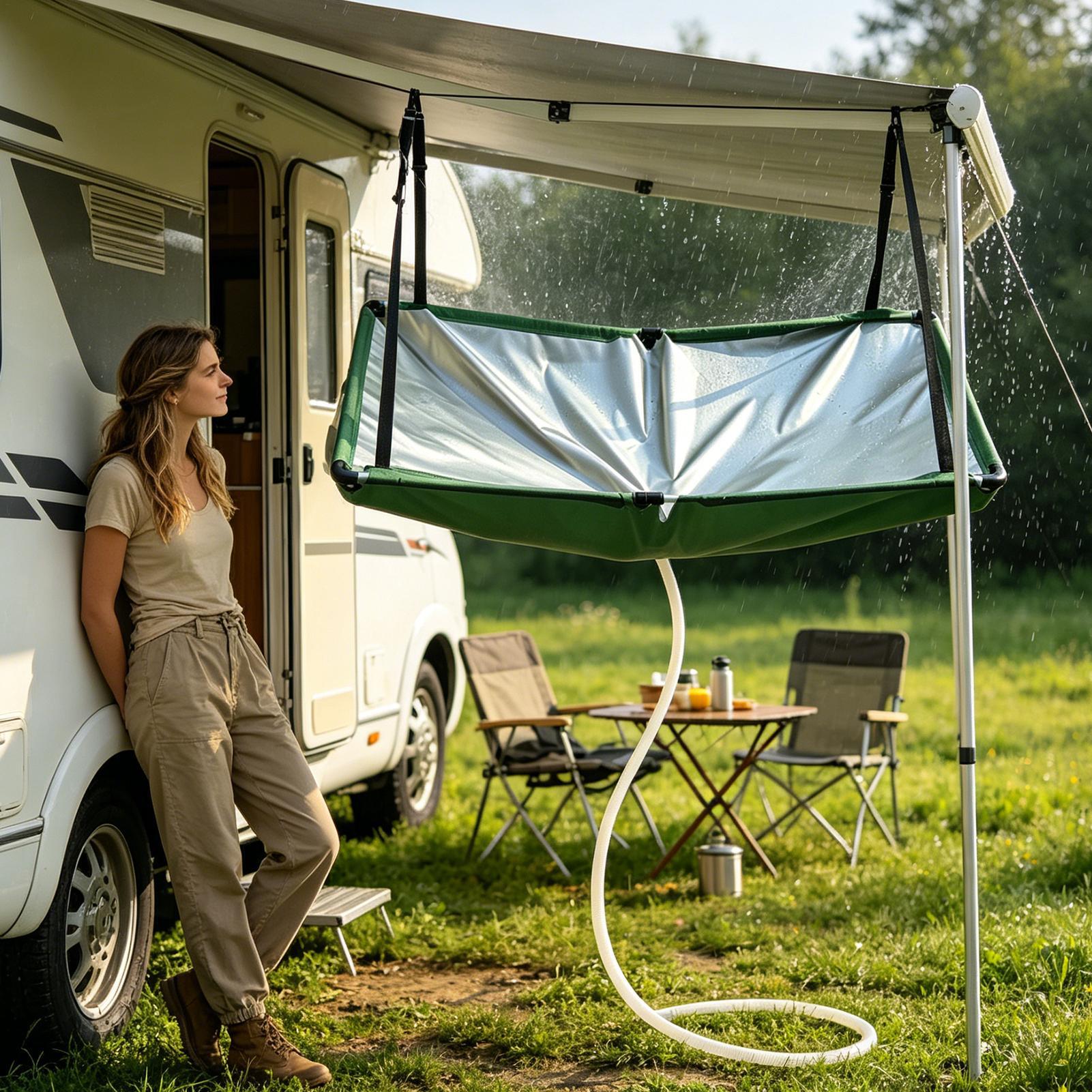 ผ้าดักน้ำฝนสำหรับสวน พร้อมท่อก - Outdoor Camping Water Filter บทวิจารณ์และราคา