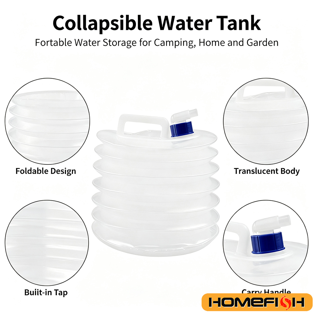 ถังเก็บน้ำพับได้แบบพกพา 5/10/1 - Outdoor Camping Water Tank บทวิจารณ์และราคา