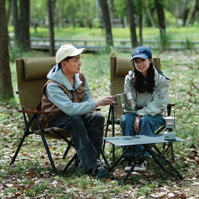 เก้าอี้พับพนักพิงสูงสำหรับตั้ง - Outdoor Camping Lounge Chairs บทวิจารณ์และราคา