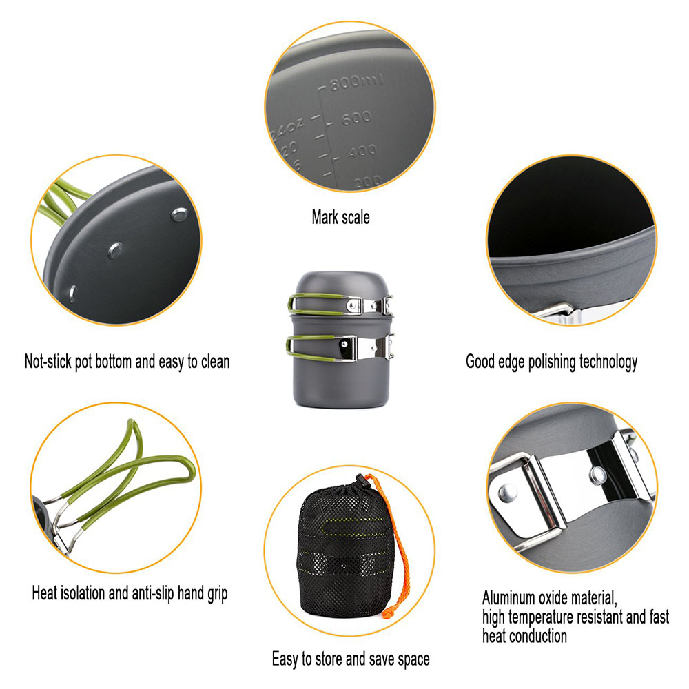 Ultralight Camping Pots ชุดเคร - Outdoor Camping Kitchen Table บทวิจารณ์และราคา