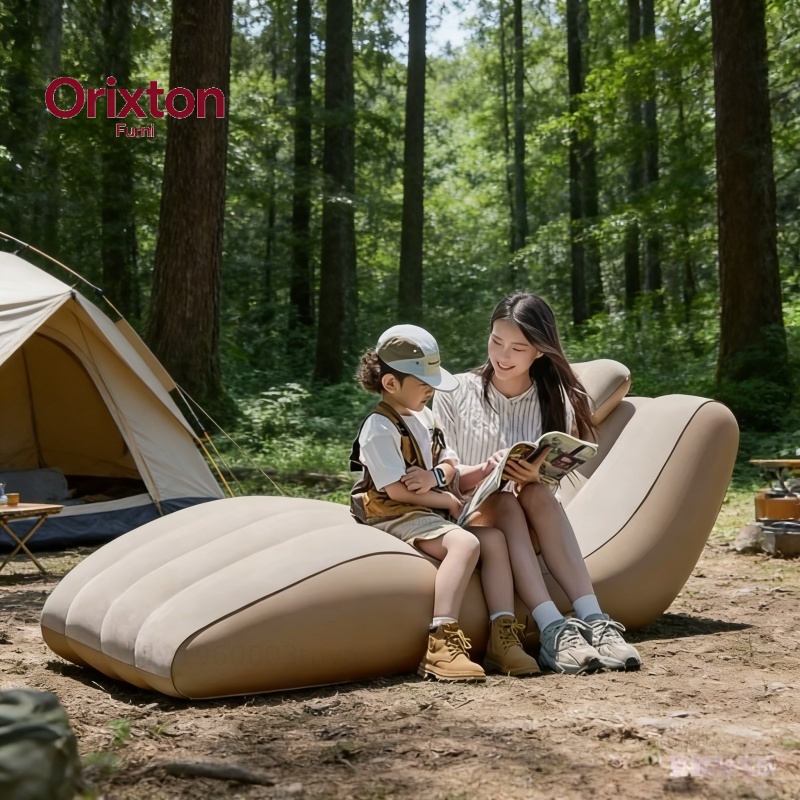 เก้าอี้พักผ่อนพกพาแบบพองลมได้เ - Outdoor Camping Lounge Chairs บทวิจารณ์และราคา