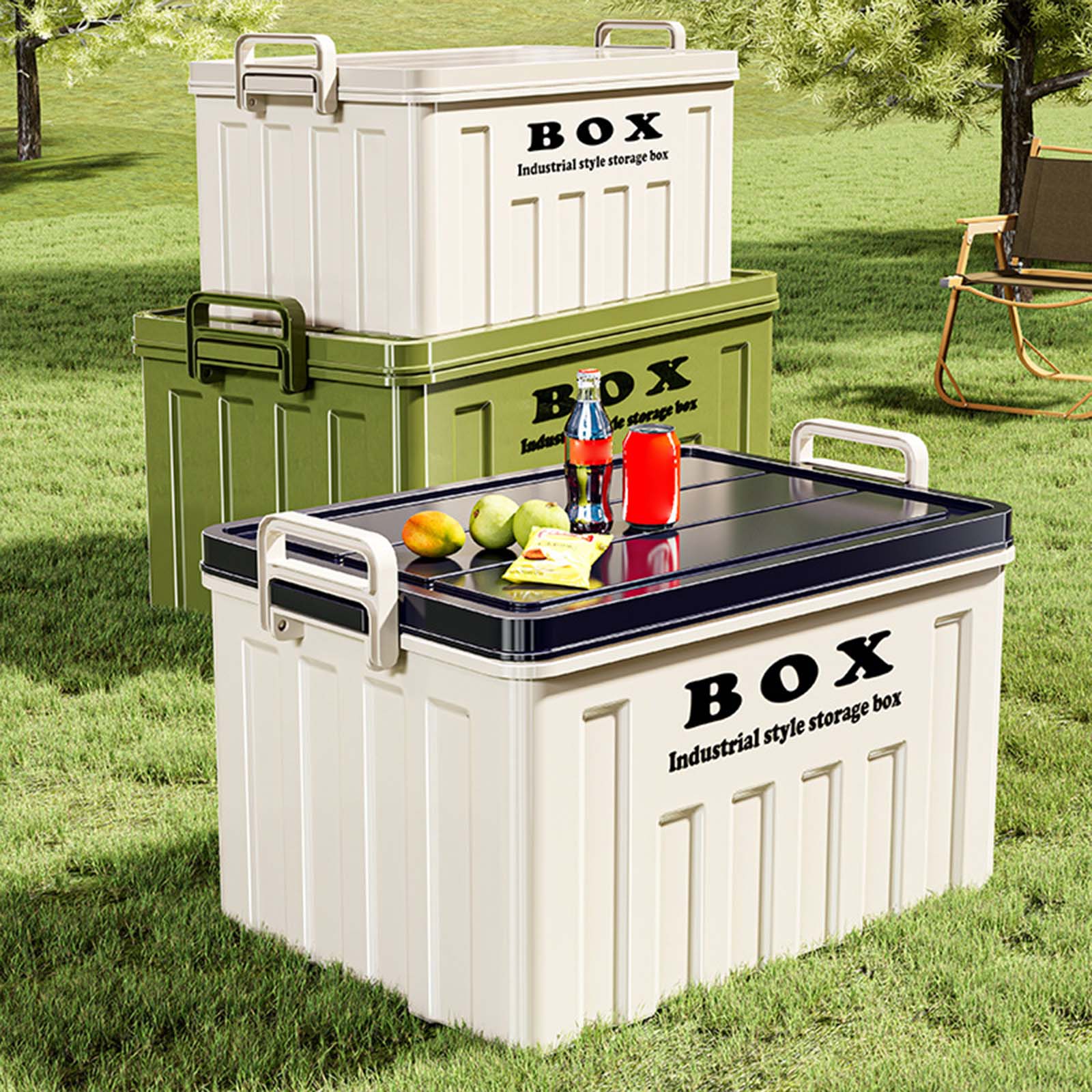 กล่องเก็บของอเนกประสงค์แบบมีฝา - Outdoor Camping Storage Box บทวิจารณ์และราคา