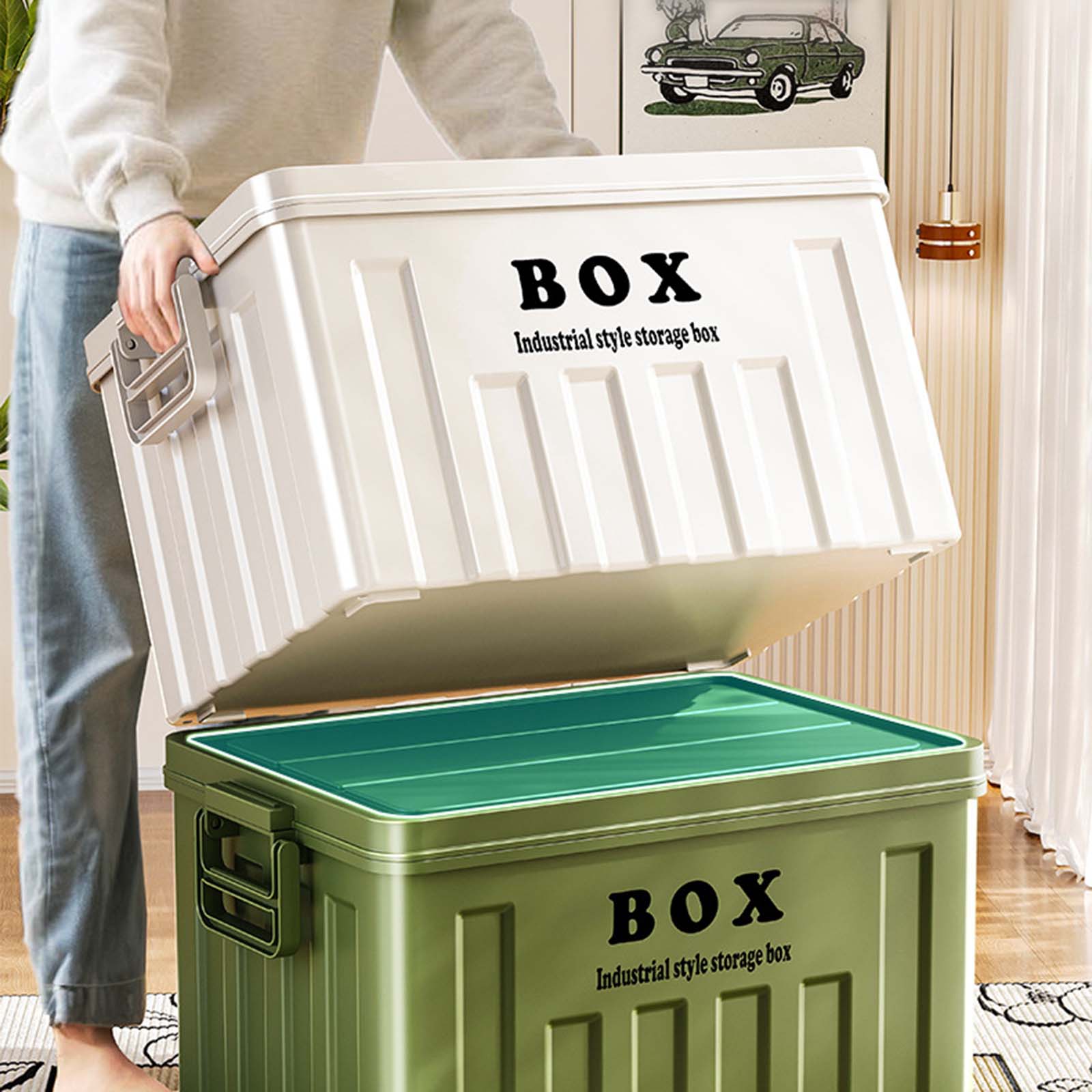 กล่องเก็บของอเนกประสงค์แบบมีฝา - Outdoor Camping Storage Box บทวิจารณ์และราคา