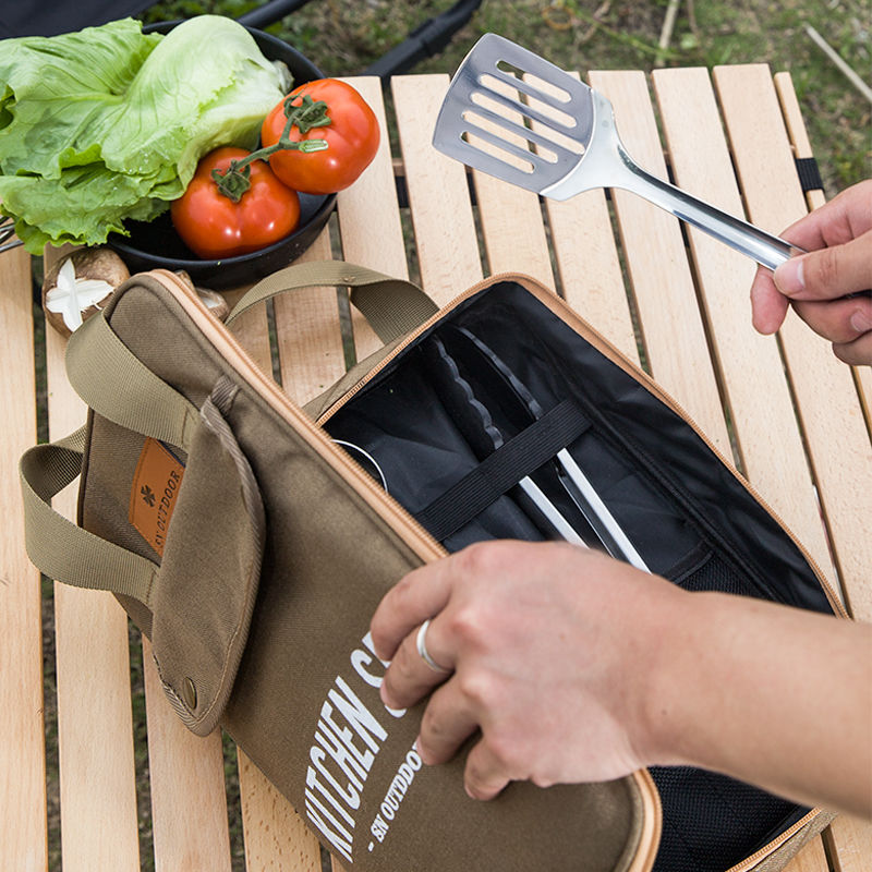 ชุดเครื่องครัวแคมป์ปิ้ง 8 ชิ้น - Outdoor Camping Kitchen Table บทวิจารณ์และราคา