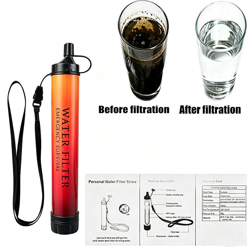 เครื่องกรองน้ำแบบพกพาสำหรับการ - Outdoor Camping Water Filter บทวิจารณ์และราคา