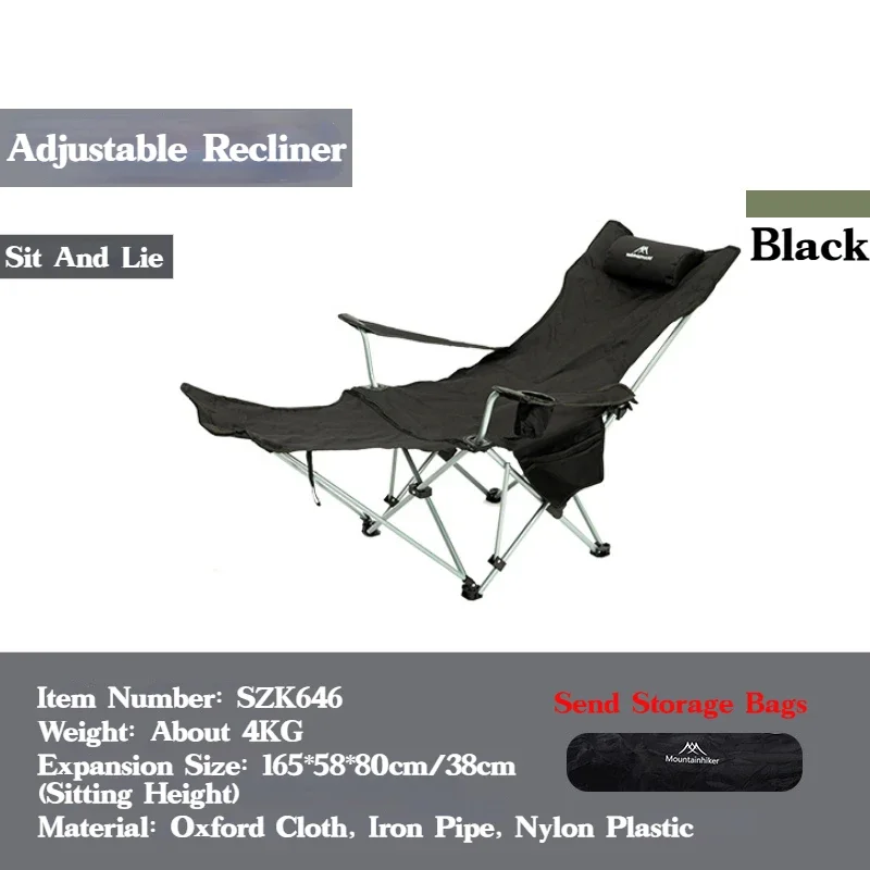 เก้าอี้พับปรับระดับได้ 4 ระดับ - Outdoor Camping Lounge Chairs บทวิจารณ์และราคา