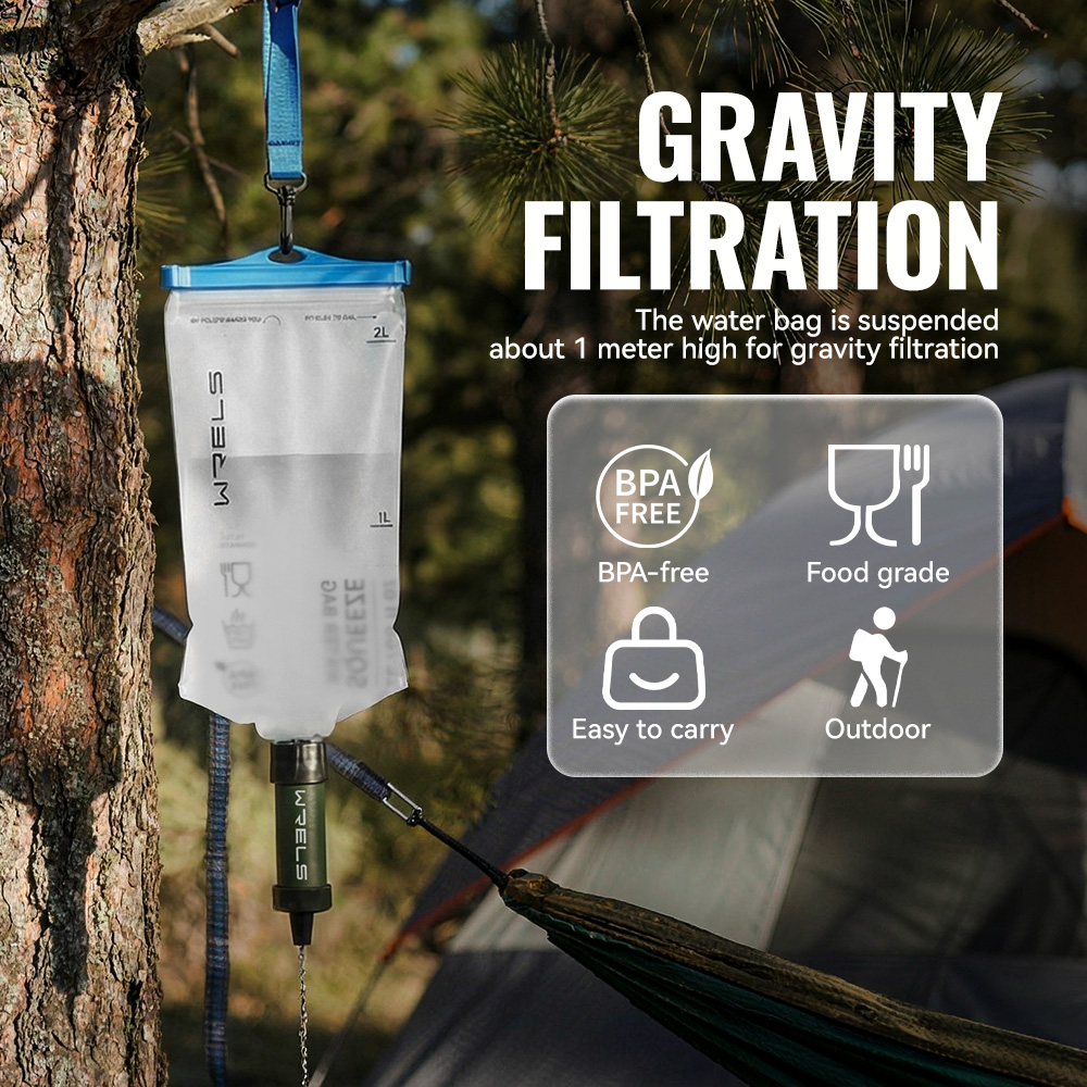 WRELS เครื่องกรองน้ำพกพาสำหรับ - Outdoor Camping Water Filter บทวิจารณ์และราคา