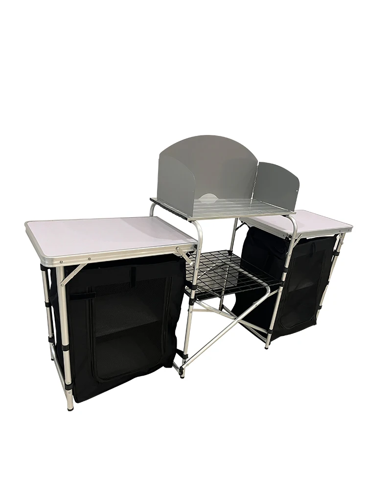 โต๊ะครัวพับได้อลูมิเนียมแบบพกพ - Outdoor Camping Kitchen Table บทวิจารณ์และราคา
