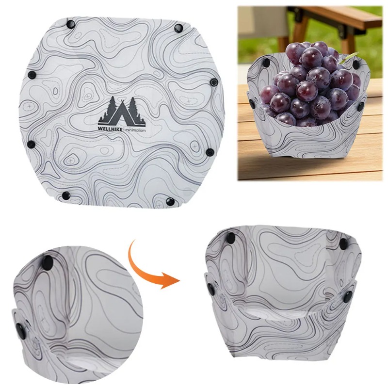 พับบนโต๊ะอาหารแบบพกพาชามจานชาม - Outdoor Camping Kitchen Table บทวิจารณ์และราคา